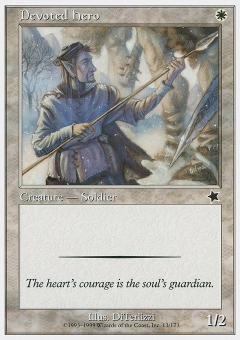 Devoted Hero, Starter 1999 #13, Magic: The Gathering card