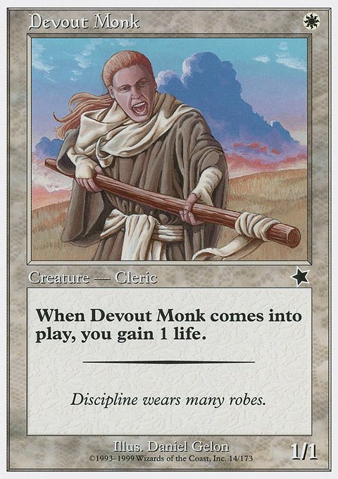 Devout Monk, Starter 1999 #14, Magic: The Gathering card