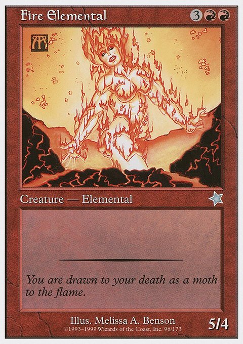 Fire Elemental, Starter 1999 #96, Magic: The Gathering card