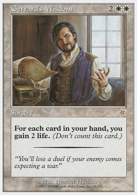 Gerrard's Wisdom, Starter 1999 #18, Magic: The Gathering card