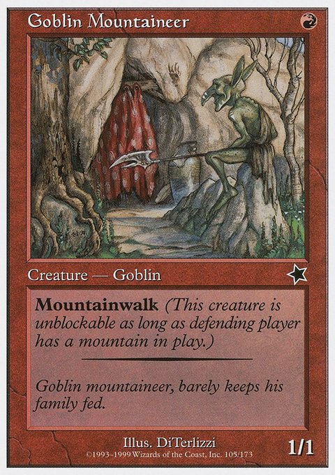 Goblin Mountaineer, Starter 1999 #105, Magic: The Gathering card