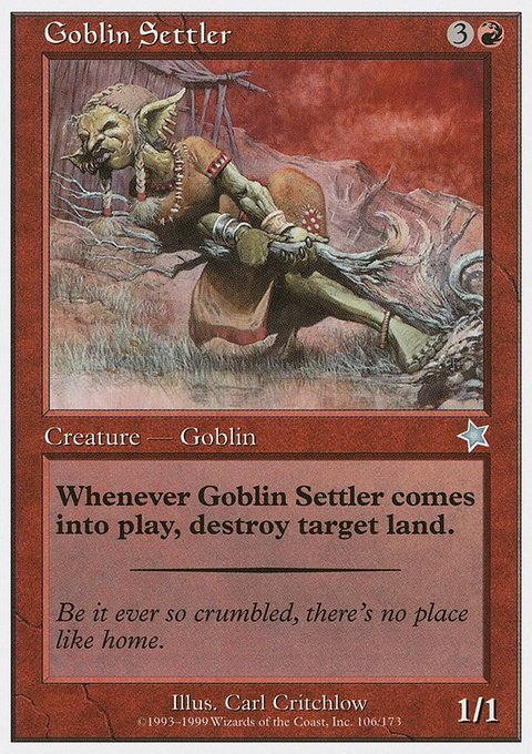 Goblin Settler, Starter 1999 #106, Magic: The Gathering card