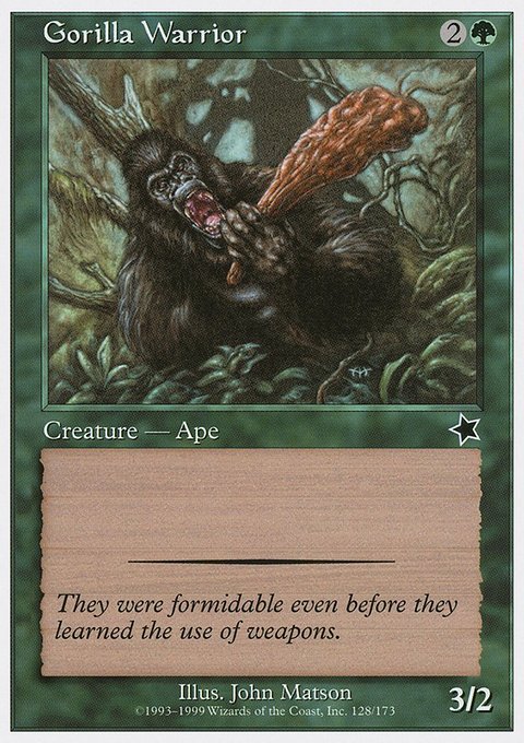 Gorilla Warrior, Starter 1999 #128, Magic: The Gathering card