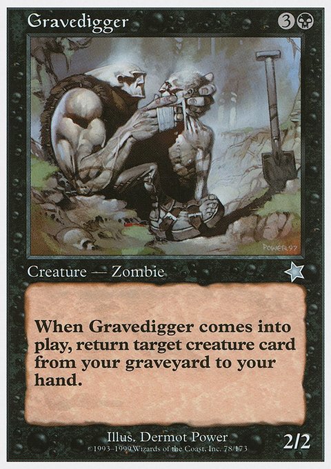Gravedigger, Starter 1999 #78, Magic: The Gathering card