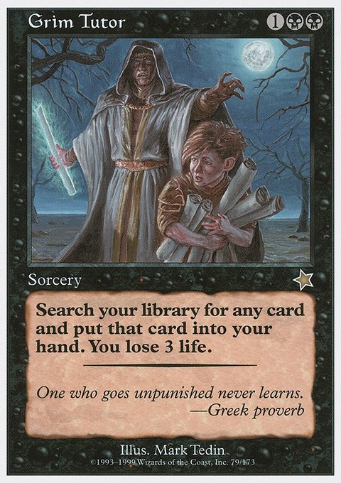 Grim Tutor, Starter 1999 #79, Magic: The Gathering card