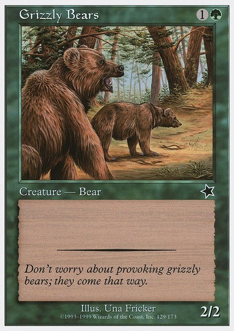 Grizzly Bears, Starter 1999 #129, Magic: The Gathering card