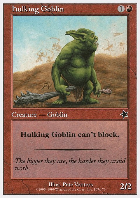 Hulking Goblin, Starter 1999 #107, Magic: The Gathering card