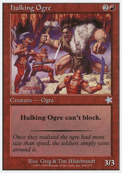 Hulking Ogre, Starter 1999 #108, Magic: The Gathering card
