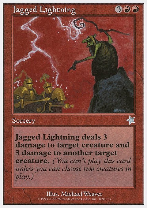 Jagged Lightning, Starter 1999 #109, Magic: The Gathering card