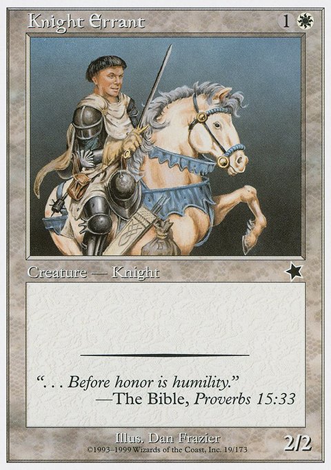 Knight Errant, Starter 1999 #19, Magic: The Gathering card