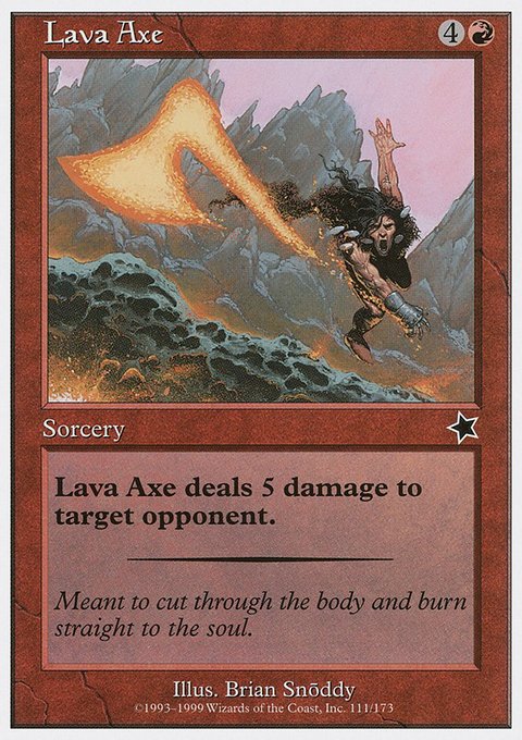 Lava Axe, Starter 1999 #111, Magic: The Gathering card