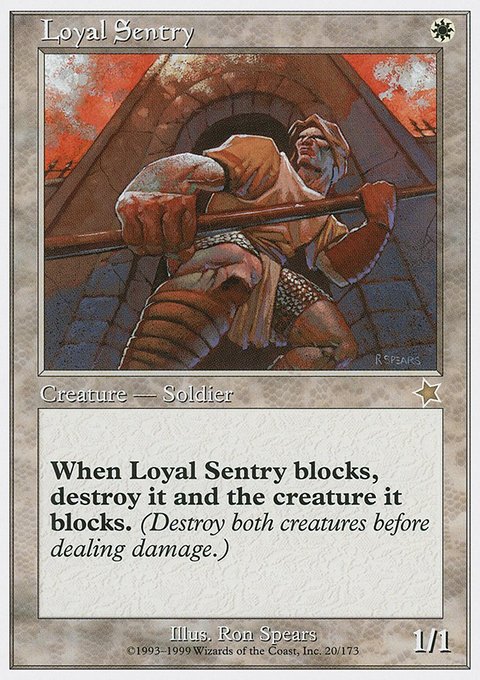 Loyal Sentry, Starter 1999 #20, Magic: The Gathering card