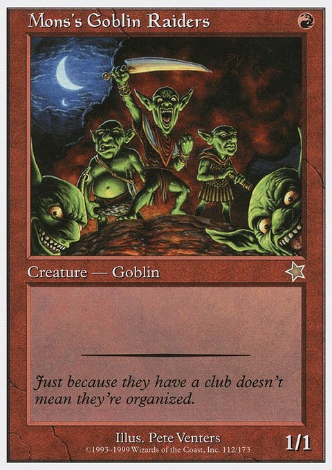 Mons's Goblin Raiders, Starter 1999 #112, Magic: The Gathering card