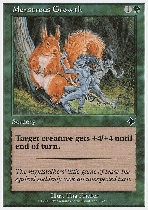 Monstrous Growth, Starter 1999 #132, Magic: The Gathering card
