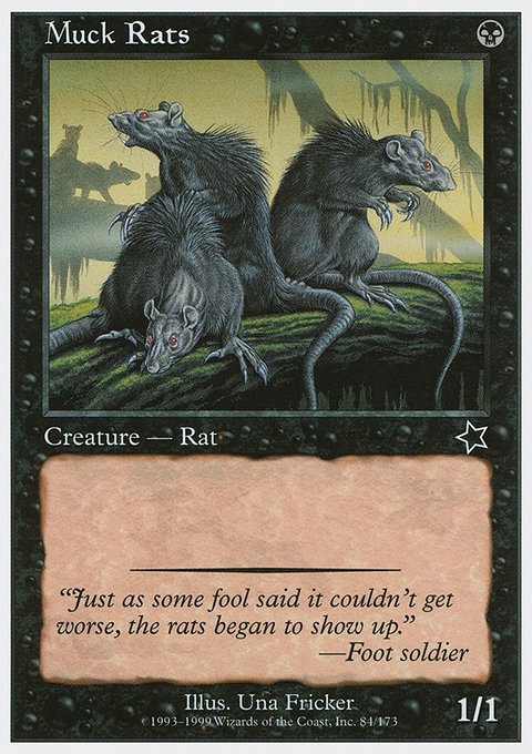 Muck Rats, Starter 1999 #84, Magic: The Gathering card