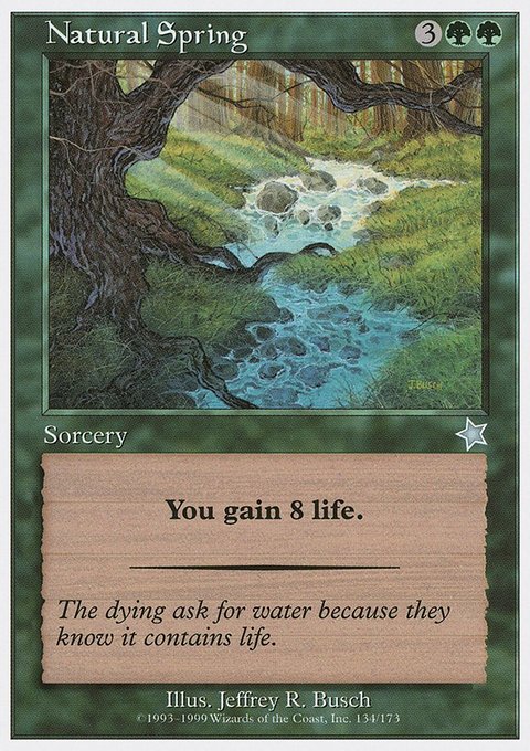 Natural Spring, Starter 1999 #134, Magic: The Gathering card