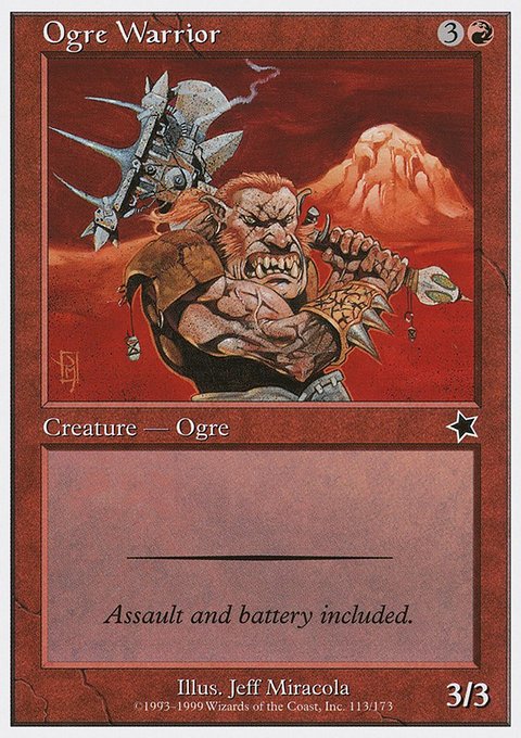 Ogre Warrior, Starter 1999 #113, Magic: The Gathering card