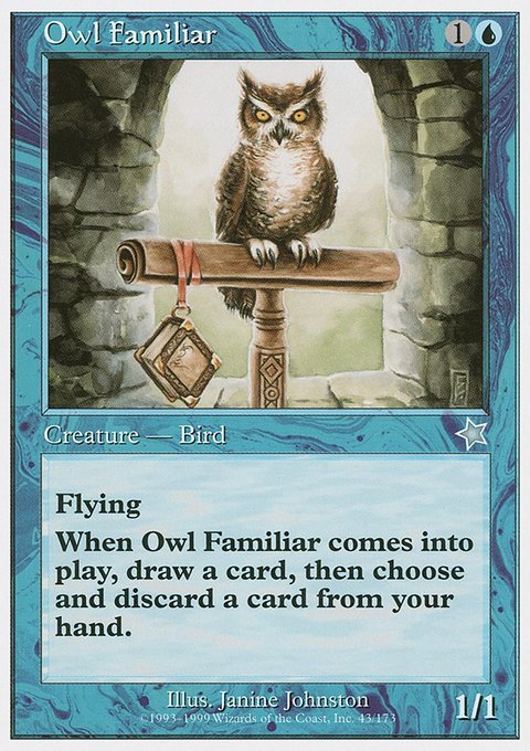 Owl Familiar, Starter 1999 #43, Magic: The Gathering card