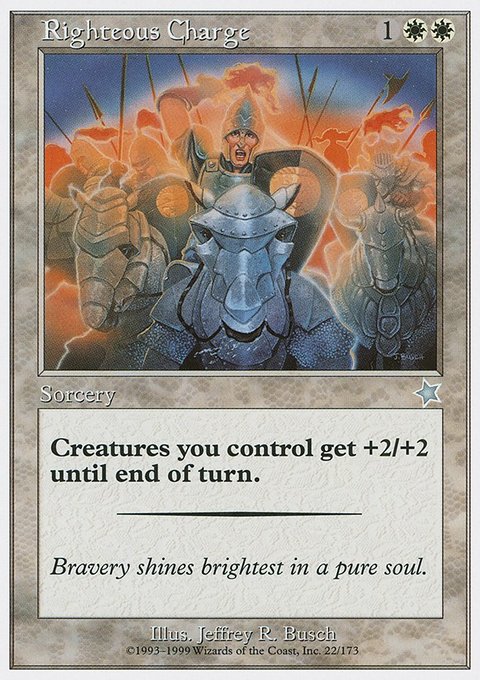 Righteous Charge, Starter 1999 #22, Magic: The Gathering card