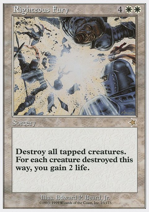 Righteous Fury, Starter 1999 #23, Magic: The Gathering card