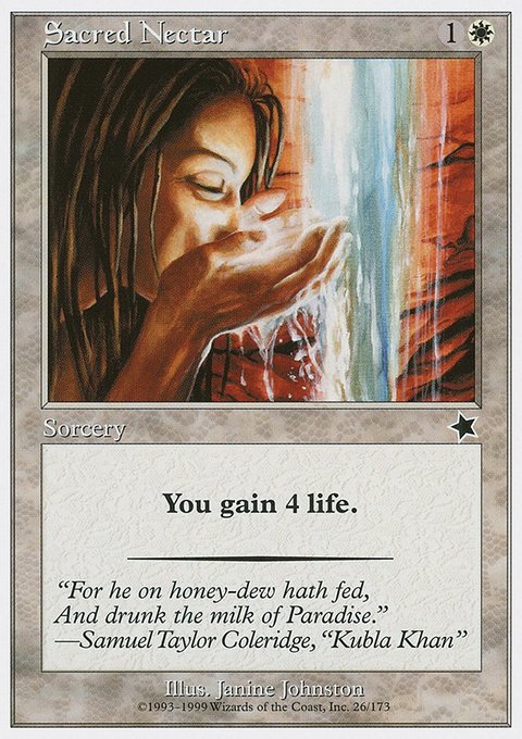 Sacred Nectar, Starter 1999 #26, Magic: The Gathering card
