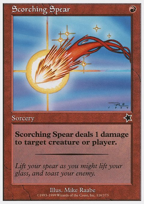 Scorching Spear, Starter 1999 #116, Magic: The Gathering card