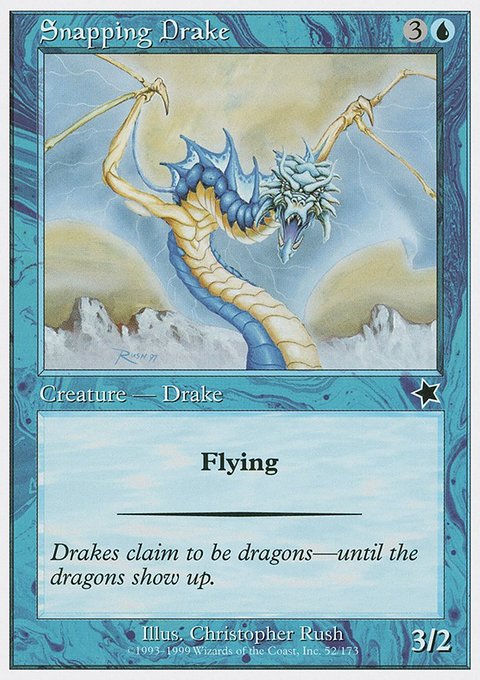 Snapping Drake, Starter 1999 #52, Magic: The Gathering card