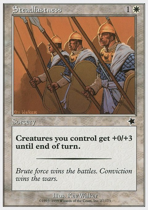 Steadfastness, Starter 1999 #27, Magic: The Gathering card