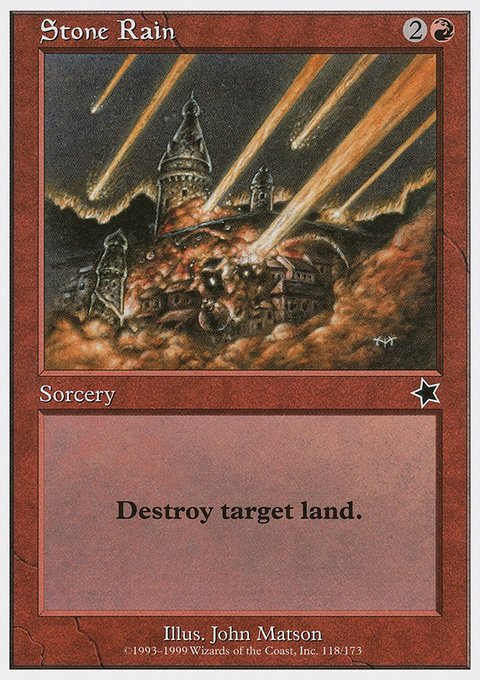 Stone Rain, Starter 1999 #118, Magic: The Gathering card