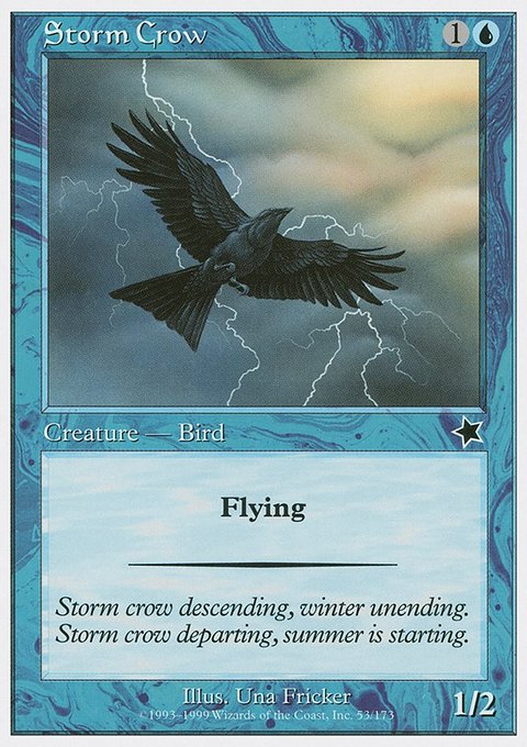 Storm Crow, Starter 1999 #53, Magic: The Gathering card
