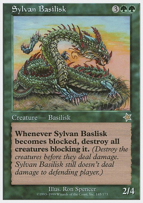 Sylvan Basilisk, Starter 1999 #145, Magic: The Gathering card