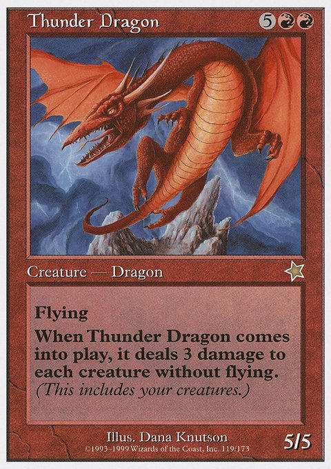 Thunder Dragon, Starter 1999 #119, Magic: The Gathering card