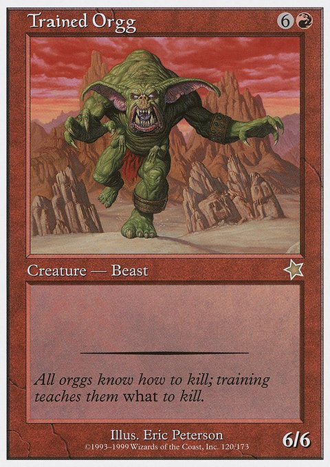 Trained Orgg, Starter 1999 #120, Magic: The Gathering card