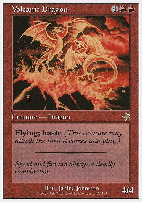 Volcanic Dragon, Starter 1999 #122, Magic: The Gathering card