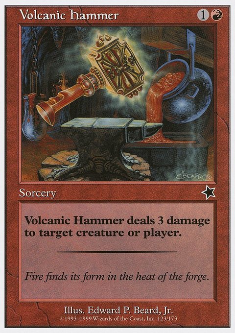 Volcanic Hammer, Starter 1999 #123, Magic: The Gathering card