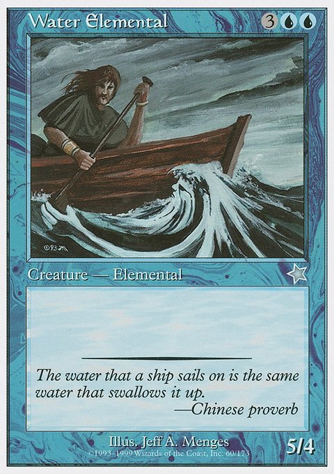 Water Elemental, Starter 1999 #60, Magic: The Gathering card