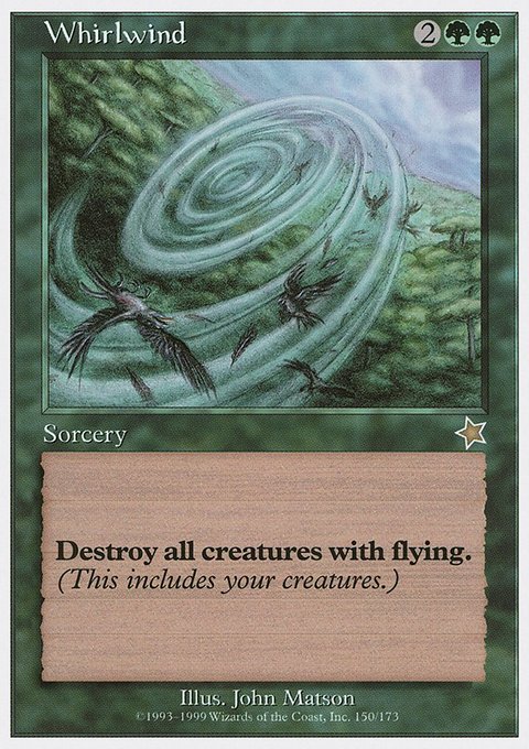 Whirlwind, Starter 1999 #150, Magic: The Gathering card
