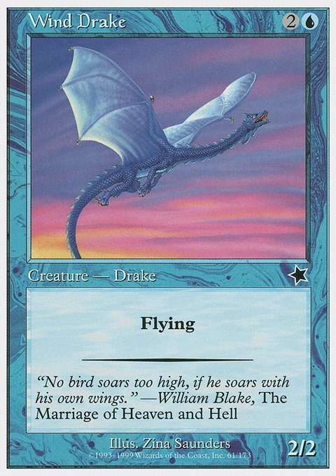 Wind Drake, Starter 1999 #61, Magic: The Gathering card