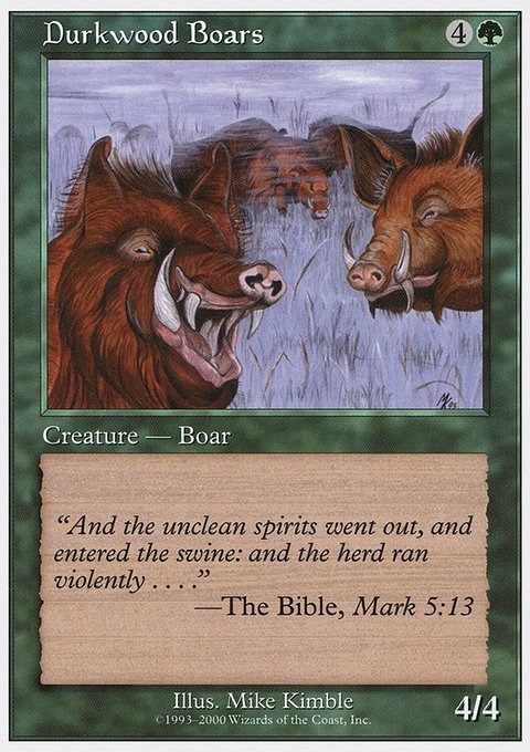 Durkwood Boars, Starter 2000 #38, Magic: The Gathering card