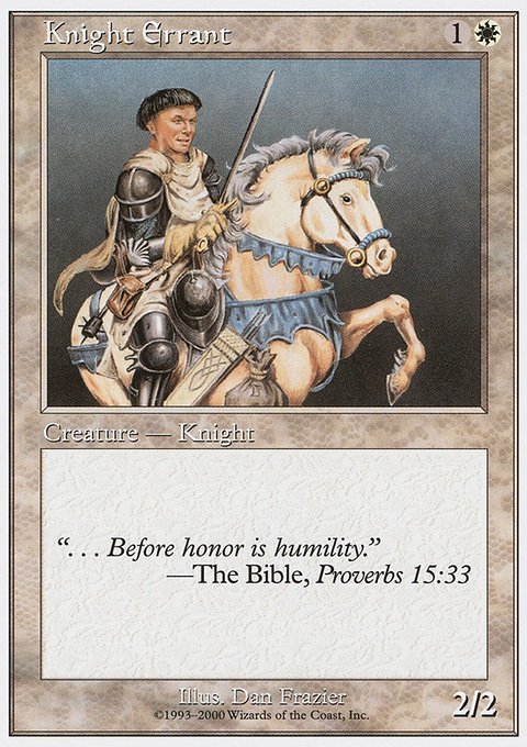 Knight Errant, Starter 2000 #7, Magic: The Gathering card