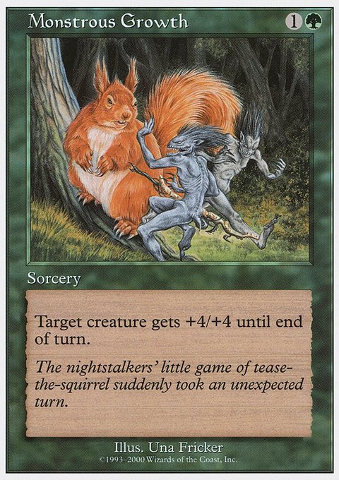 Monstrous Growth, Starter 2000 #41, Magic: The Gathering card