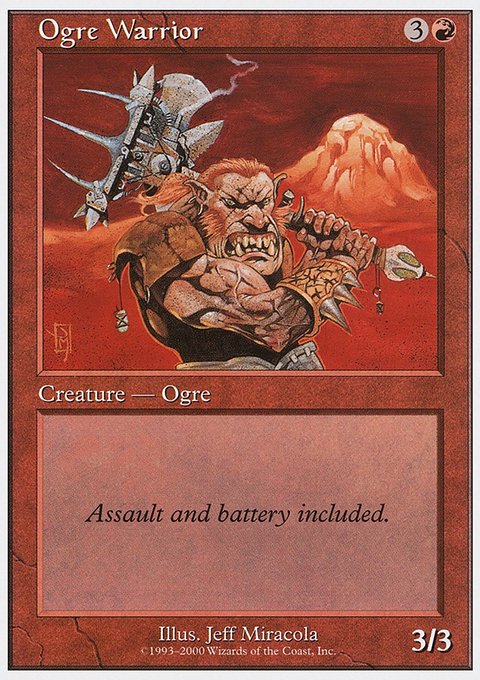 Ogre Warrior, Starter 2000 #33, Magic: The Gathering card