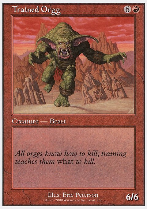 Trained Orgg, Starter 2000 #37, Magic: The Gathering card