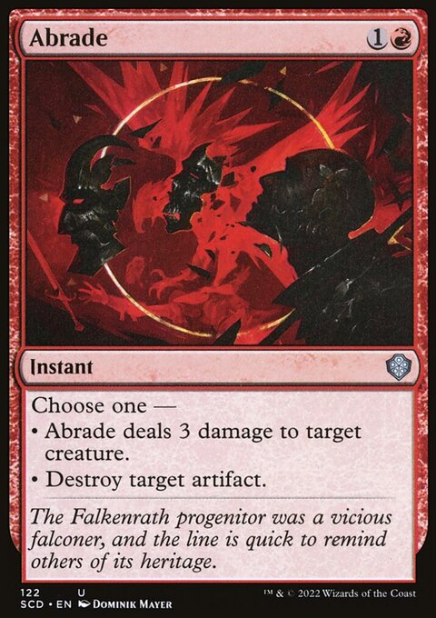 Abrade, Starter Commander Decks #122, Magic: The Gathering card