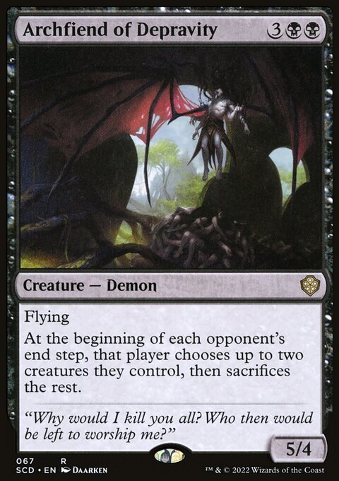 Archfiend of Depravity, Starter Commander Decks #67, Magic: The Gathering card