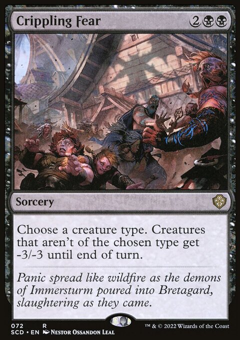 Crippling Fear, Starter Commander Decks #72, Magic: The Gathering card