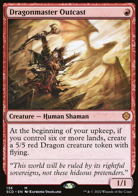 Dragonmaster Outcast, Starter Commander Decks #136, Magic: The Gathering card