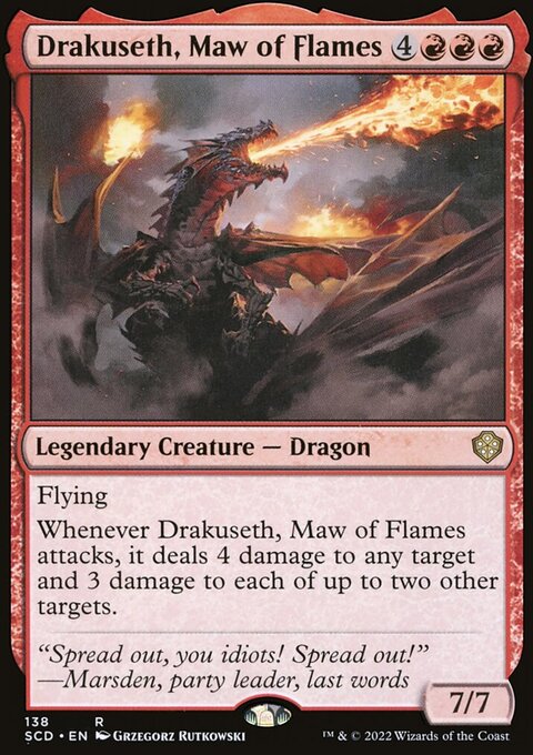 Drakuseth, Maw of Flames, Starter Commander Decks #138, Magic: The Gathering card