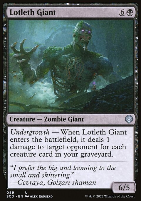 Lotleth Giant, Starter Commander Decks #89, Magic: The Gathering card