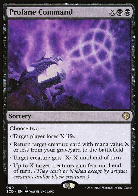 Profane Command, Starter Commander Decks #99, Magic: The Gathering card